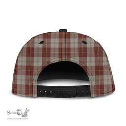 Scottish Cunningham Burgundy Dancers Clan Tartan Snapback Hat - Crest Classic Scottish Plaid Tartan Plaid
