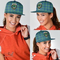 Scottish Hamilton Hunting Ancient Clan Tartan Snapback Hat - Crest Classic Scottish Plaid Tartan Plaid
