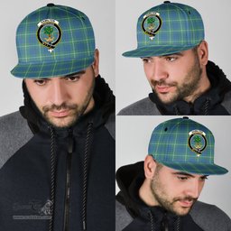 Scottish Hamilton Hunting Ancient Clan Tartan Snapback Hat - Crest Classic Scottish Plaid Tartan Plaid