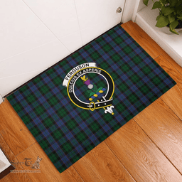 Scottish Ferguson of Balquhidder Clan Tartan Rubber Door Mat - Classic Scottish Plaid Tartan Plaid