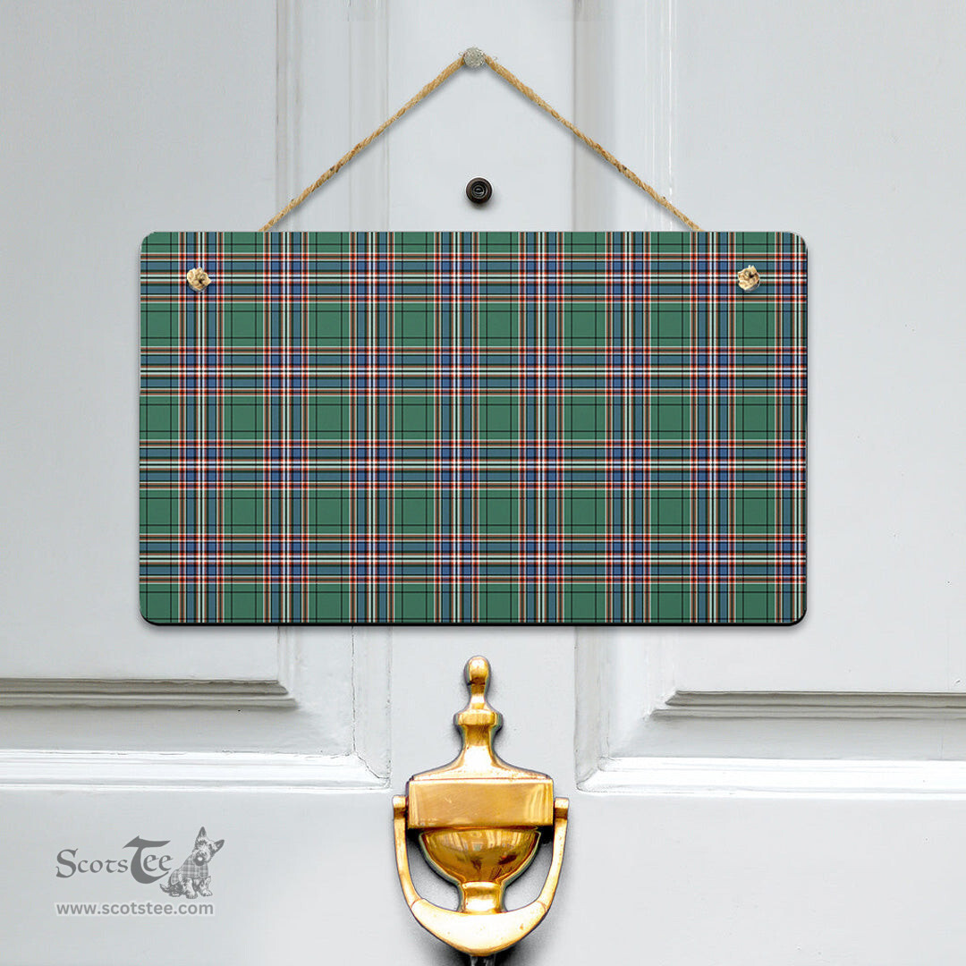 Scottish MacFarlane Hunting Ancient Clan Tartan Door Sign - Classic Scottish Plaid Tartan Plaid