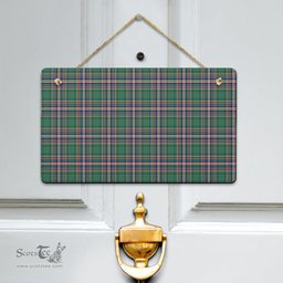 Scottish MacFarlane Hunting Ancient Clan Tartan Door Sign - Classic Scottish Plaid Tartan Plaid