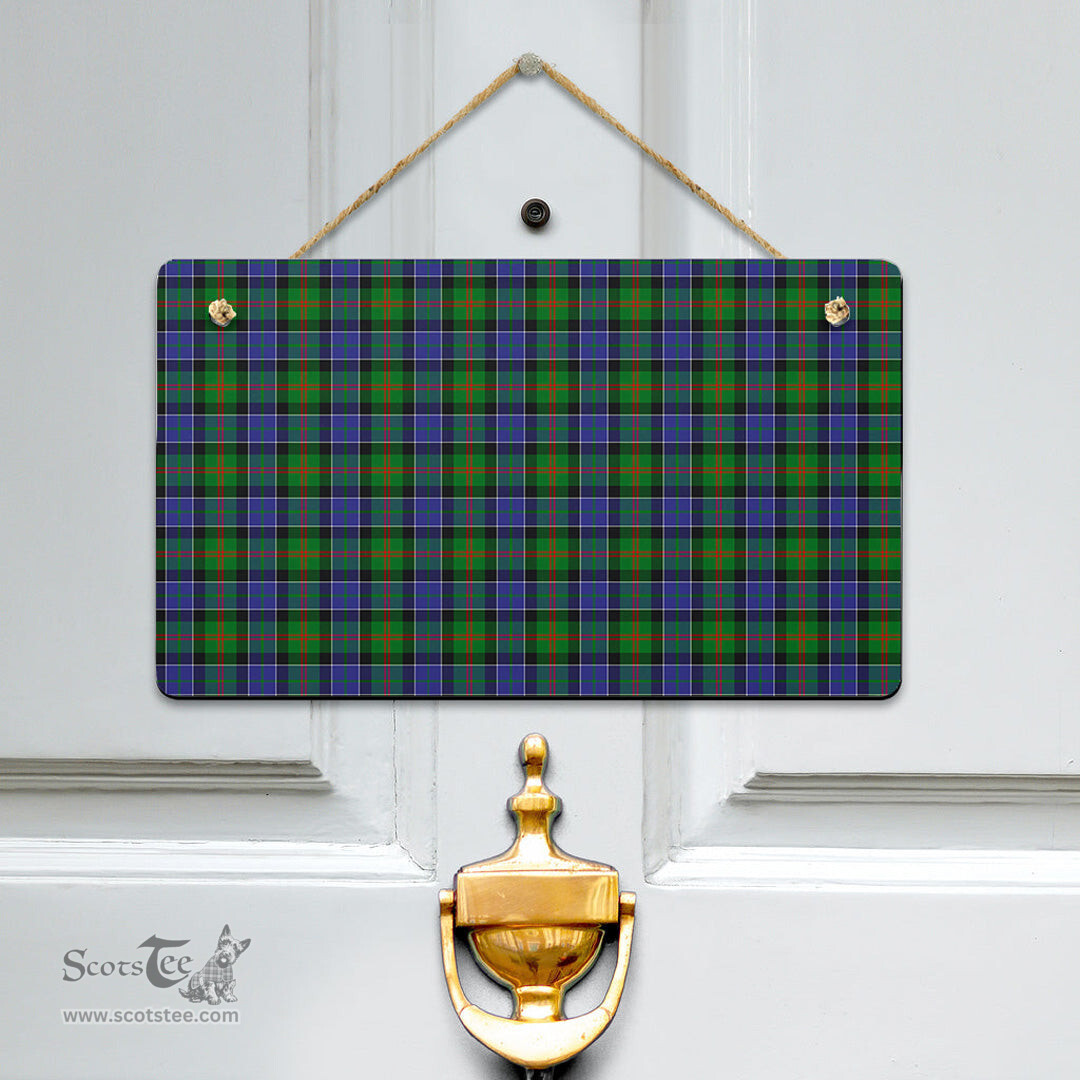 Scottish Paterson Clan Tartan Door Sign - Classic Scottish Plaid Tartan Plaid