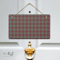 Scottish MacGregor Hunting Ancient Clan Tartan Door Sign - Classic Scottish Plaid Tartan Plaid