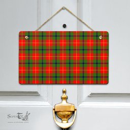 Scottish Turnbull Dress Clan Tartan Door Sign - Classic Scottish Plaid Tartan Plaid