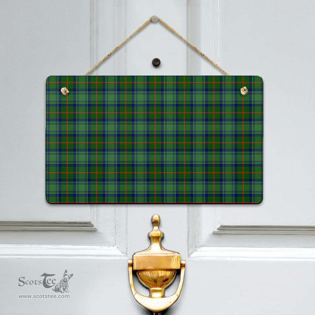 Scottish Cranstoun Clan Tartan Door Sign - Classic Scottish Plaid Tartan Plaid