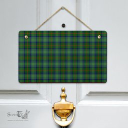 Scottish Cranstoun Clan Tartan Door Sign - Classic Scottish Plaid Tartan Plaid