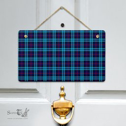 Scottish McCorquodale Clan Tartan Door Sign - Classic Scottish Plaid Tartan Plaid