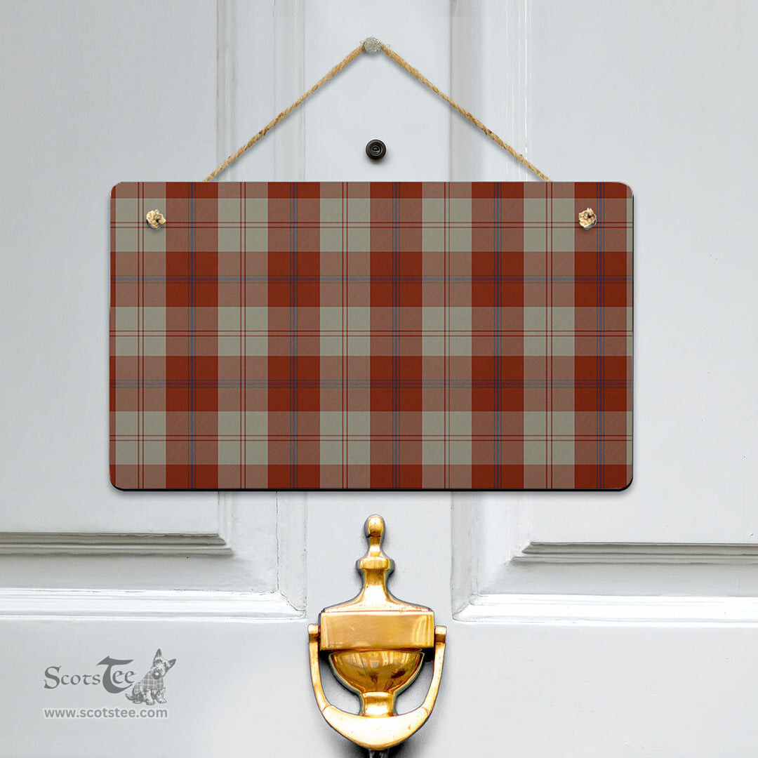 Scottish Davidson Dress Dancers Clan Tartan Door Sign - Classic Scottish Plaid Tartan Plaid