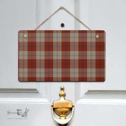 Scottish Davidson Dress Dancers Clan Tartan Door Sign - Classic Scottish Plaid Tartan Plaid