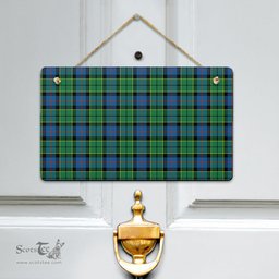 Scottish Forsyth Ancient Clan Tartan Door Sign - Classic Scottish Plaid Tartan Plaid