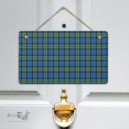 Scottish MacLeod of Harris Ancient Clan Tartan Door Sign - Classic Scottish Plaid Tartan Plaid