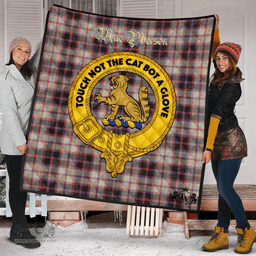 Scottish MacPherson Hunting Ancient Clan Tartan Quilt - Crest Gold Style Scottish Plaid Tartan Plaid