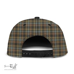 Scottish Stewart Hunting Weathered Clan Tartan Snapback Hat - Crest Classic Scottish Plaid Tartan Plaid