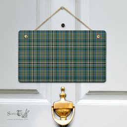 Scottish SCOTT GREEN ANCIENT Clan Tartan Door Sign - Classic Scottish Plaid Tartan Plaid