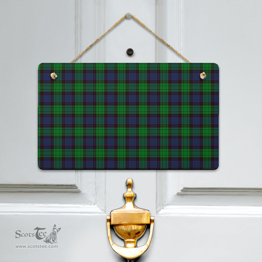 Scottish Stewart Old Modern Clan Tartan Door Sign - Classic Scottish Plaid Tartan Plaid
