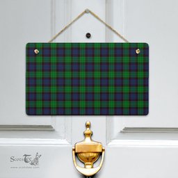Scottish Stewart Old Modern Clan Tartan Door Sign - Classic Scottish Plaid Tartan Plaid