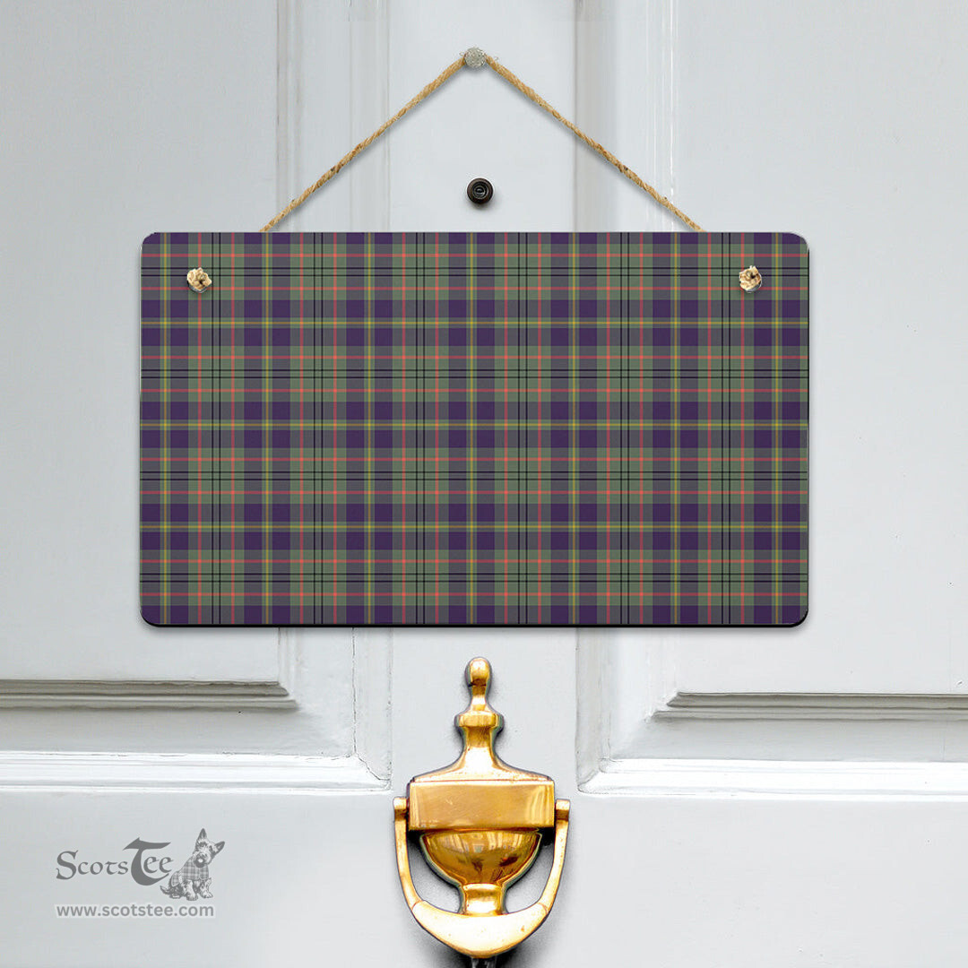 Scottish Taylor Weathered Clan Tartan Door Sign - Classic Scottish Plaid Tartan Plaid