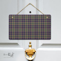 Scottish Taylor Weathered Clan Tartan Door Sign - Classic Scottish Plaid Tartan Plaid