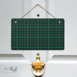 Scottish Ross Hunting Modern Clan Tartan Door Sign - Classic Scottish Plaid Tartan Plaid