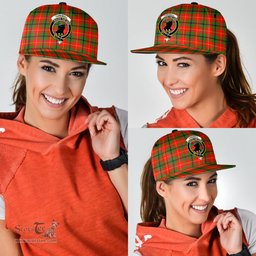 Scottish Turnbull Dress Clan Tartan Snapback Hat - Crest Classic Scottish Plaid Tartan Plaid