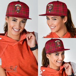 Scottish Murray of Tulloch Modern Clan Tartan Snapback Hat - Crest Classic Scottish Plaid Tartan Plaid