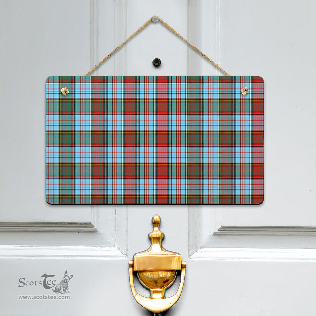 Scottish Anderson Ancient Clan Tartan Door Sign - Classic Scottish Plaid Tartan Plaid