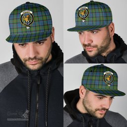 Scottish Newlands of Lauriston Clan Tartan Snapback Hat - Crest Classic Scottish Plaid Tartan Plaid