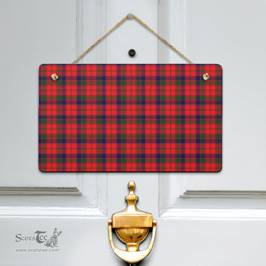 Scottish Robertson Modern Clan Tartan Door Sign - Classic Scottish Plaid Tartan Plaid