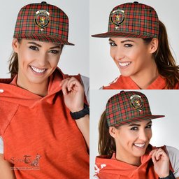 Scottish Stewart Royal Modern Clan Tartan Snapback Hat - Crest Classic Scottish Plaid Tartan Plaid