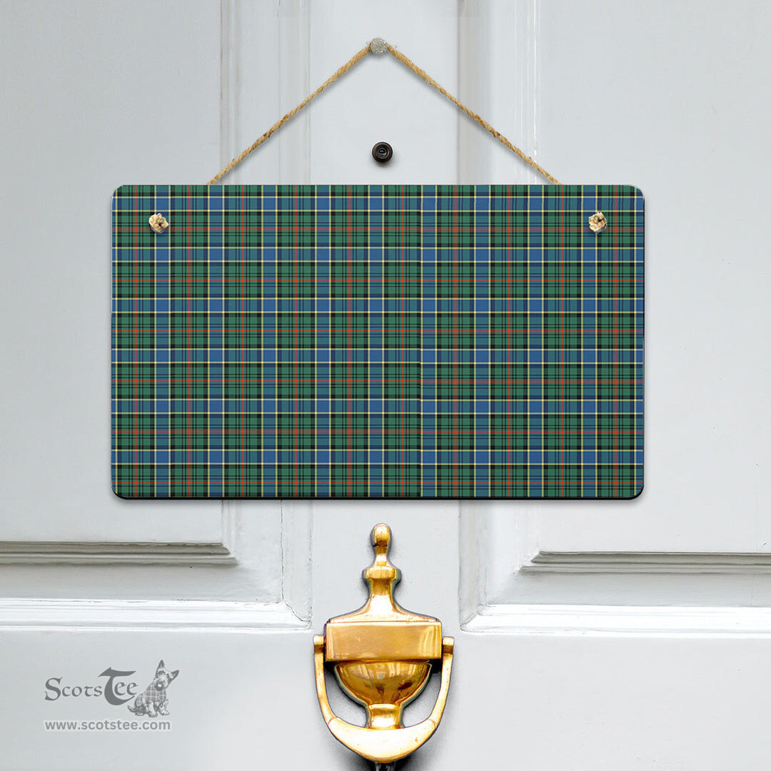 Scottish Ogilvie Hunting Ancient Clan Tartan Door Sign - Classic Scottish Plaid Tartan Plaid