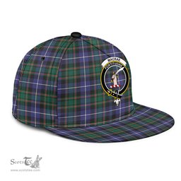 Scottish MacRae Hunting Modern Clan Tartan Snapback Hat - Crest Classic Scottish Plaid Tartan Plaid