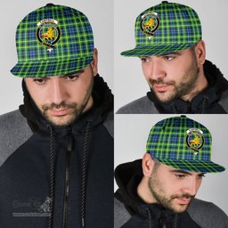 Scottish Campbell of Breadalbane Ancient Clan Tartan Snapback Hat - Crest Classic Scottish Plaid Tartan Plaid