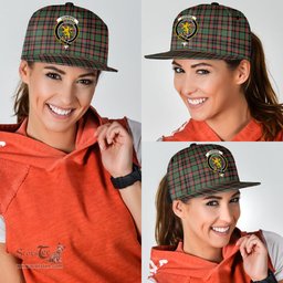 Scottish Cumming Hunting Ancient Clan Tartan Snapback Hat - Crest Classic Scottish Plaid Tartan Plaid