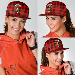 Scottish Wallace Hunting Red Clan Tartan Snapback Hat - Crest Classic Scottish Plaid Tartan Plaid
