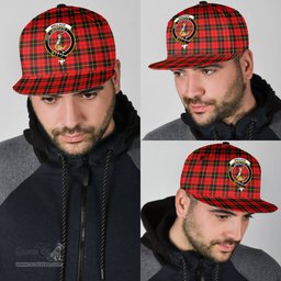 Scottish Wallace Hunting Red Clan Tartan Snapback Hat - Crest Classic Scottish Plaid Tartan Plaid