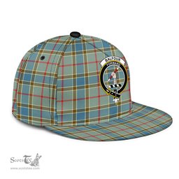 Scottish Balfour Blue Clan Tartan Snapback Hat - Crest Classic Scottish Plaid Tartan Plaid