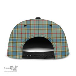 Scottish Balfour Blue Clan Tartan Snapback Hat - Crest Classic Scottish Plaid Tartan Plaid