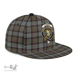 Scottish Stewart Old Weathered Clan Tartan Snapback Hat - Crest Classic Scottish Plaid Tartan Plaid