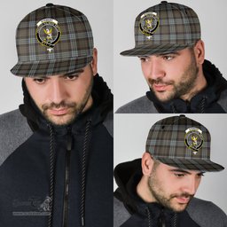 Scottish Stewart Old Weathered Clan Tartan Snapback Hat - Crest Classic Scottish Plaid Tartan Plaid