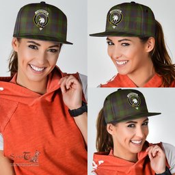 Scottish Cunningham Hunting Modern Clan Tartan Snapback Hat - Crest Classic Scottish Plaid Tartan Plaid
