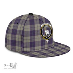 Scottish Cunningham Dress Blue Dancers Clan Tartan Snapback Hat - Crest Classic Scottish Plaid Tartan Plaid
