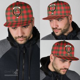 Scottish Erskine Modern Clan Tartan Snapback Hat - Crest Classic Scottish Plaid Tartan Plaid
