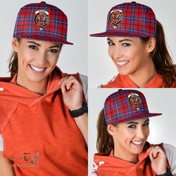 Scottish Wishart Dress Clan Tartan Snapback Hat - Crest Classic Scottish Plaid Tartan Plaid