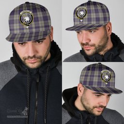 Scottish Cunningham Dress Blue Dancers Clan Tartan Snapback Hat - Crest Classic Scottish Plaid Tartan Plaid