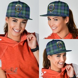 Scottish Davidson of Tulloch Clan Tartan Snapback Hat - Crest Classic Scottish Plaid Tartan Plaid