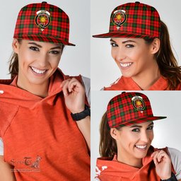 Scottish Kerr Modern Clan Tartan Snapback Hat - Crest Classic Scottish Plaid Tartan Plaid