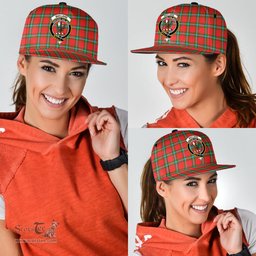 Scottish MacLaine of Loch Buie Clan Tartan Snapback Hat - Crest Classic Scottish Plaid Tartan Plaid