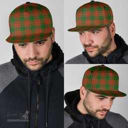 Scottish Menzies Green Modern Clan Tartan Snapback Hat - Classic Scottish Plaid Tartan Plaid