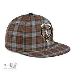 Scottish MacRae Hunting Weathered Clan Tartan Snapback Hat - Crest Classic Scottish Plaid Tartan Plaid